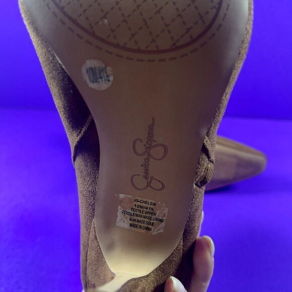 Jessica Simpson Women's Brown Chelsia Microsuede Ankle Boots Shoe Size 10-NEW - Picture 9 of 10
